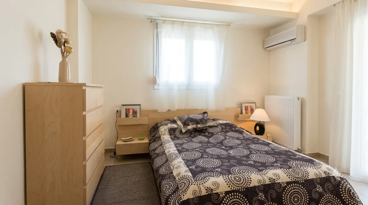 Спальня — квартира 67,94 м², Неа Калликратия