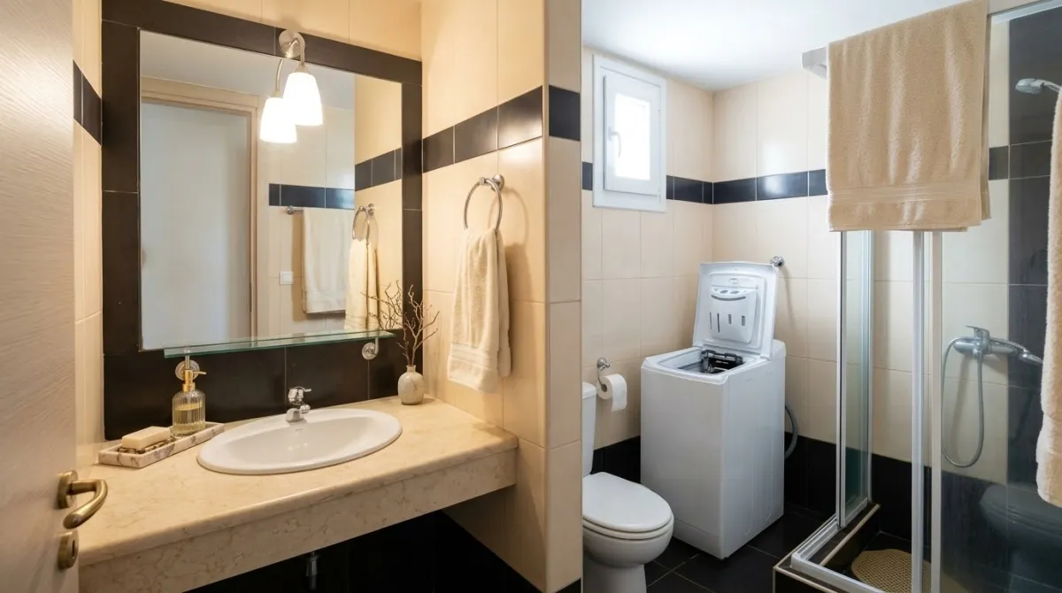 Ванная комната — квартира 67,94 м², Неа Калликратия