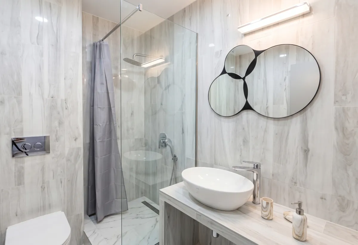 Ванная комната — квартира 53,63 м², Неа Калликратия